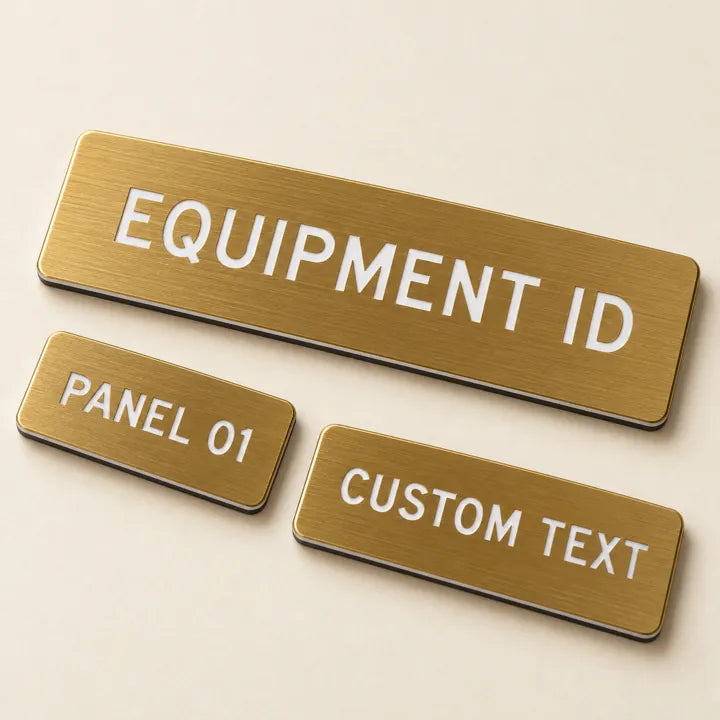 Brushed Gold with White Text